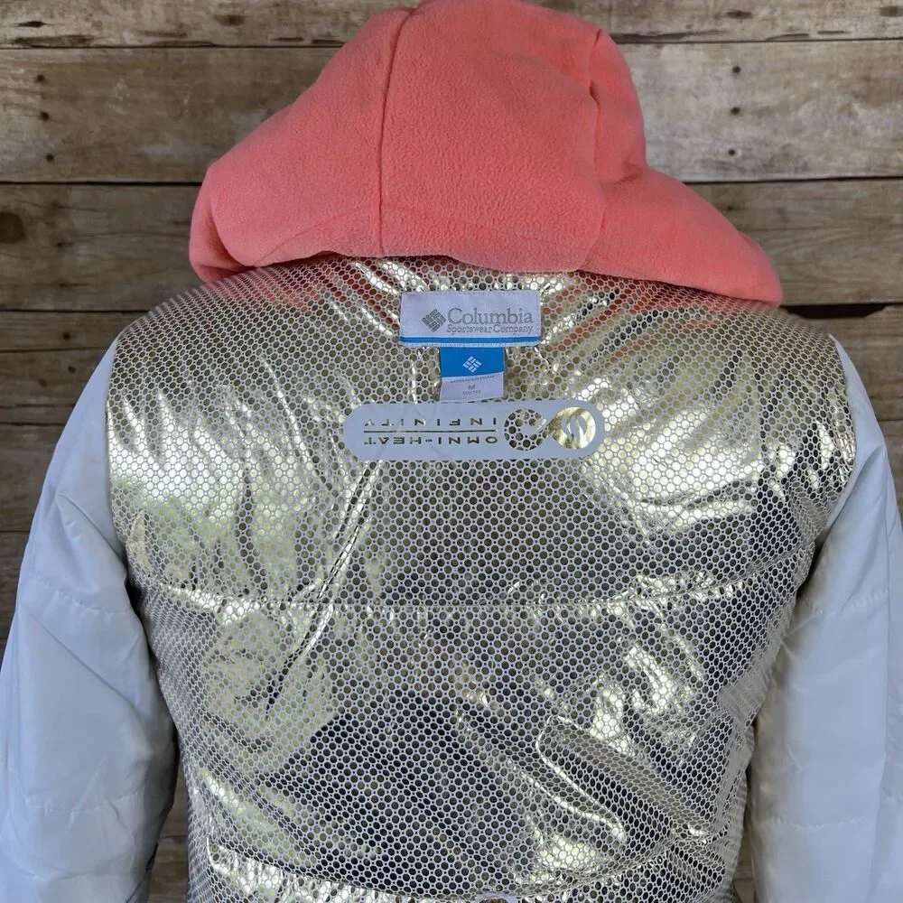Columbia Omni-Tech Kids Blue Gray Colorblock Waterproof‎ Hooded Ski Jacket Parka